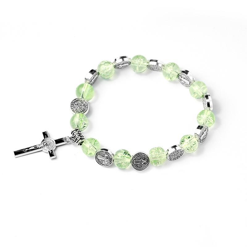 Wholesale Cross Colored Artificial Crystal Bracelet